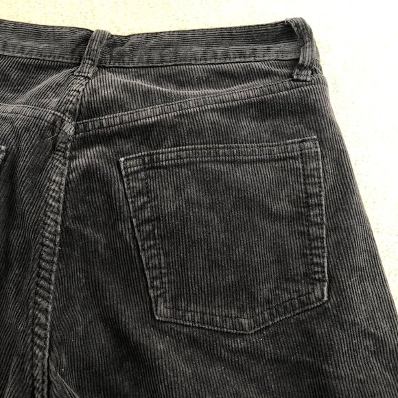 John Galt Womens Corduroy Pants Small Black Straight Leg Classic Casual Mid Rise - Picture 10 of 14